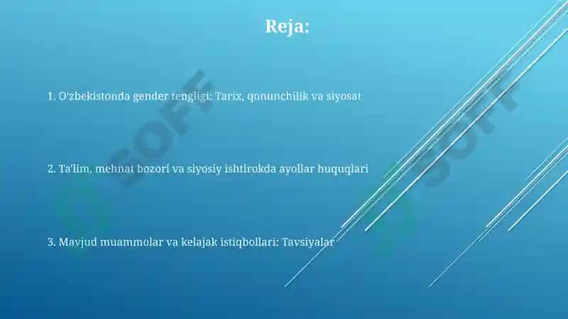 Gender Tengligi va Ayollar huquqlari 2