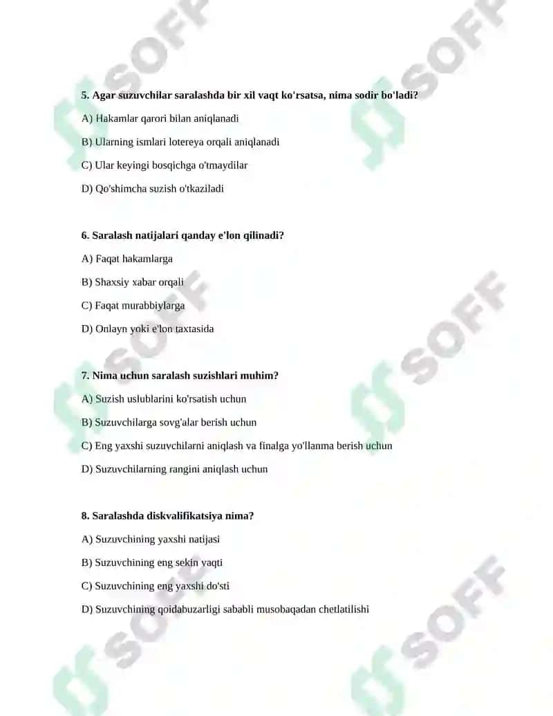 Suzishda saralash va ularni bosqichlari 2