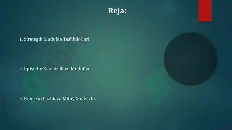 Mamlakat xavfsizligi va mudofaa salohiyati 2