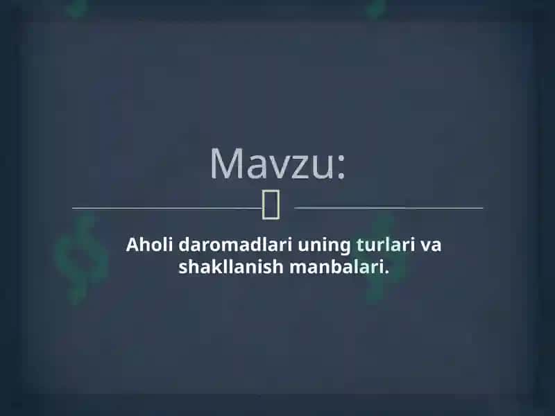 Aholidaromadlari va ularning shakllanishi 2