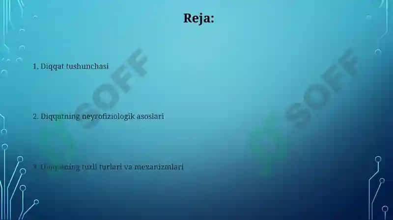 DIQQAT haqida tushuncha va uning nerv fiziologik asoslari 2