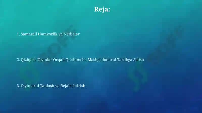 Qiziqarli O'yinlar Orqali Qo'shimcha Mashg'ulotlarni Tartibga Solish 2