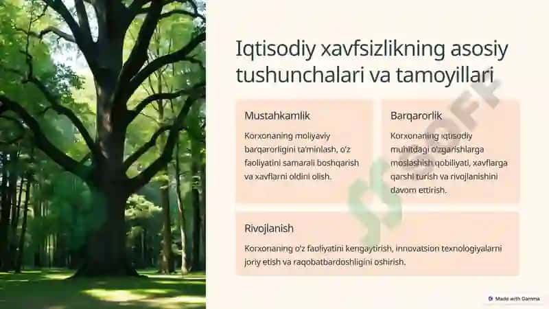 Korxona va tadbirkorlik faoliyatining iqtisodiy xavfsizligi 2