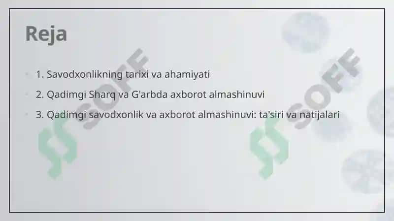 Qadimgi Sharq va G'arbda savodxonlik va axborot almashinuvi 2