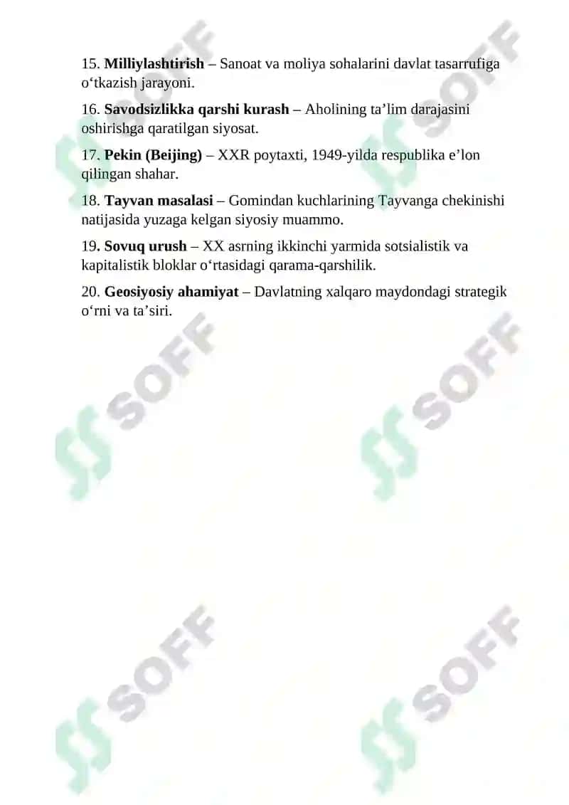 Xitoy Xalq Respublikasi (XXR) 2