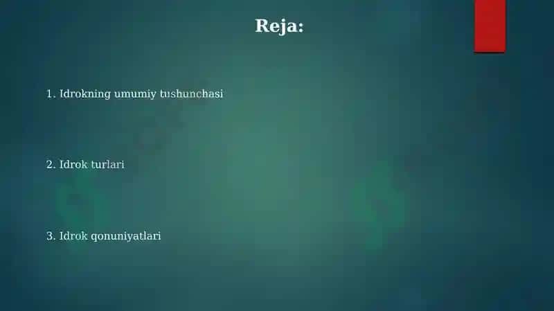 Idrokning turlari va qonuniyatlari 2