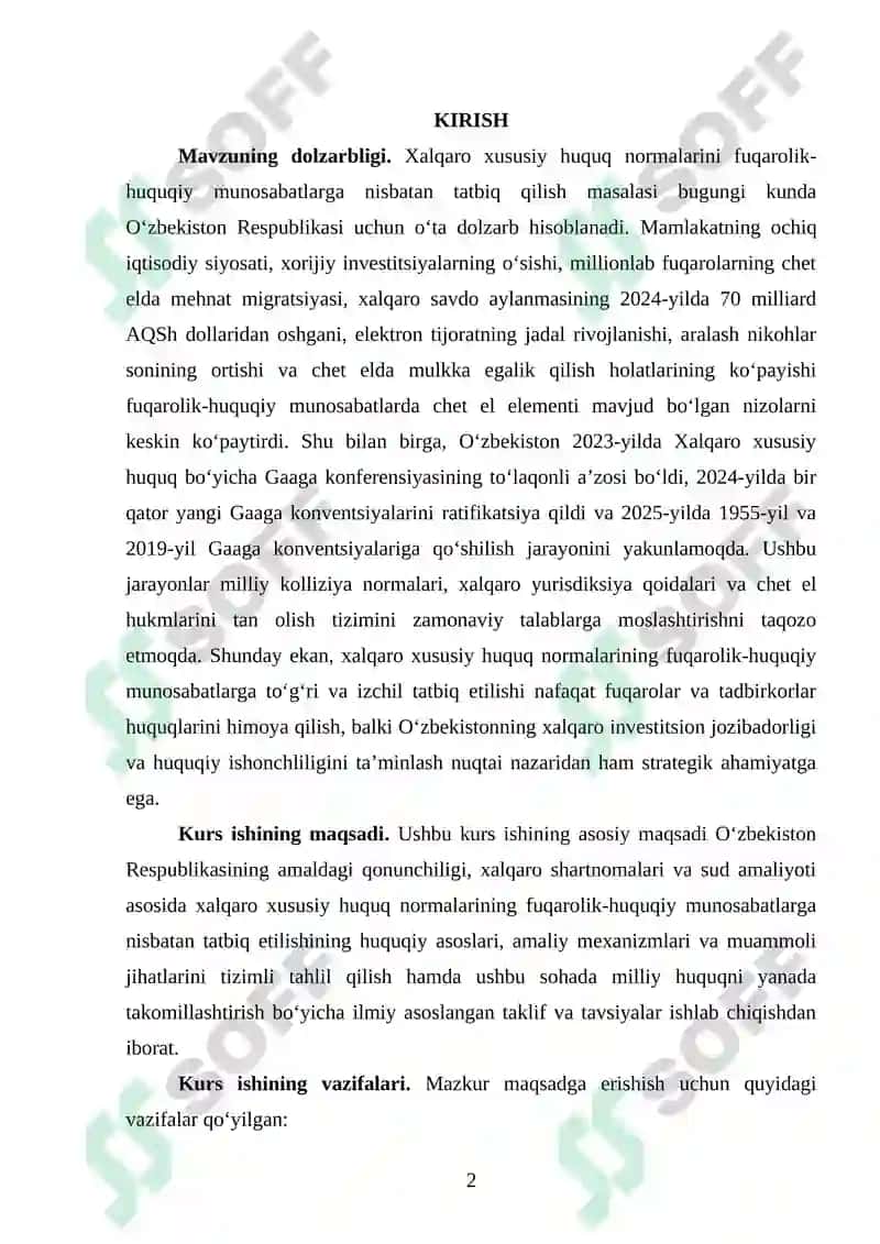 Xalqaro Xususiy Huquq Normalarini Fuqarolik-Huquqiy Munosabatlarga Nisbatan Tatbiq Qilish 2