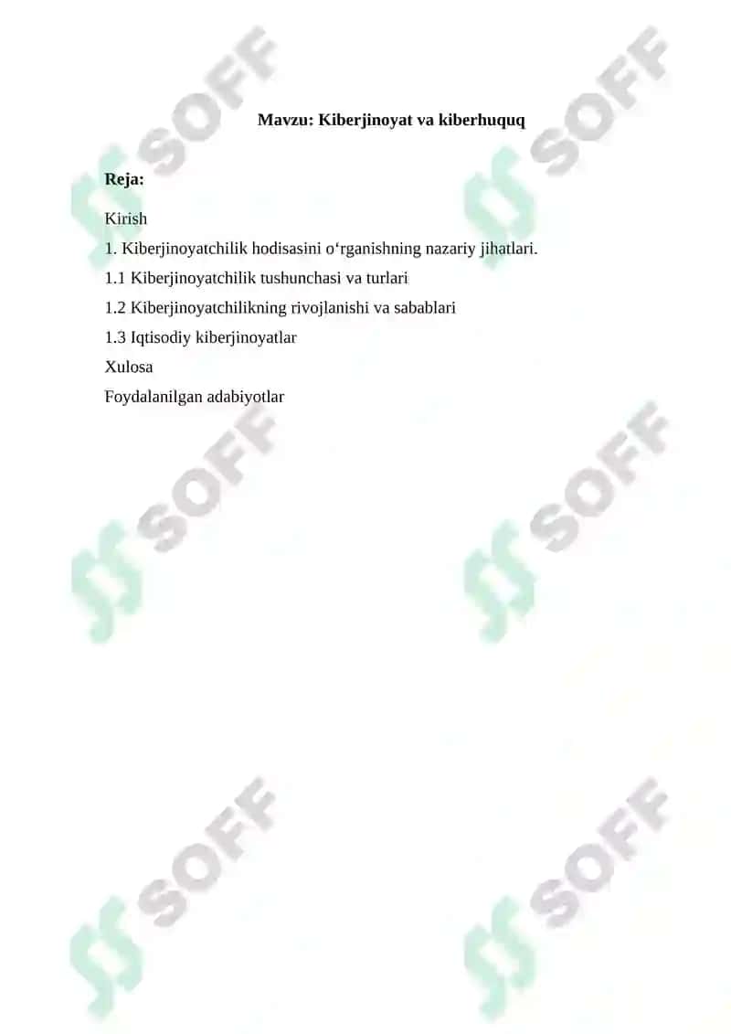 Kiberjinoyat va kiberhuquq 2