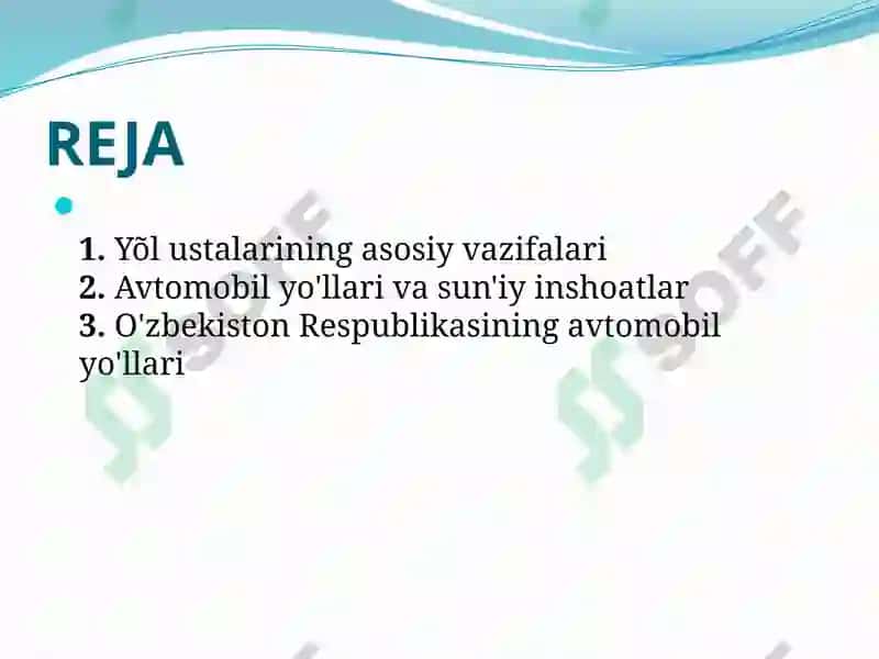 Yo’lkorxonalari yo’lustalari ning asosiy vazifalari va kunlik ishtadbirlari 2