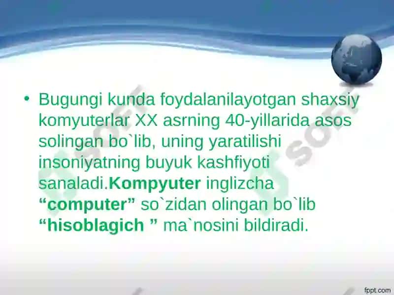 Kompyuter. Kompyuterning asosiy qurilmalari va ularning vazifalari 2