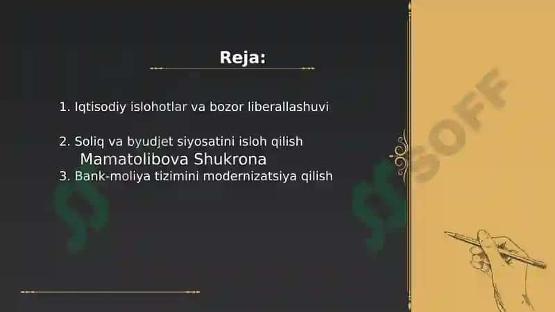 Yangi Oʻzbekistonda Prezident Shavkat Mirziyoyev amalga oshirayotgan islohotlar 2