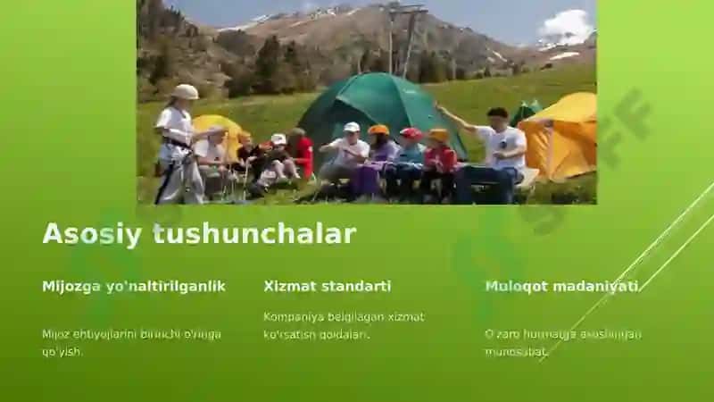 Turizmda faoliyat ko’rsatuvchi korxonalar xodimlarining mijozlarga murojat qilish qoidalari 2