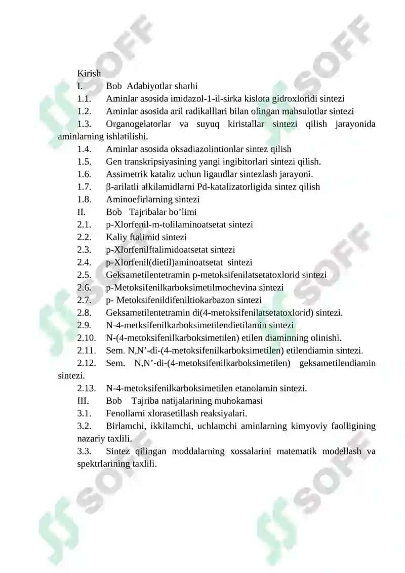 Ikkilamchi, uchlamchi va to’rtlamchi aminlar asosida sintez reaksiyalarini o’rganish 2