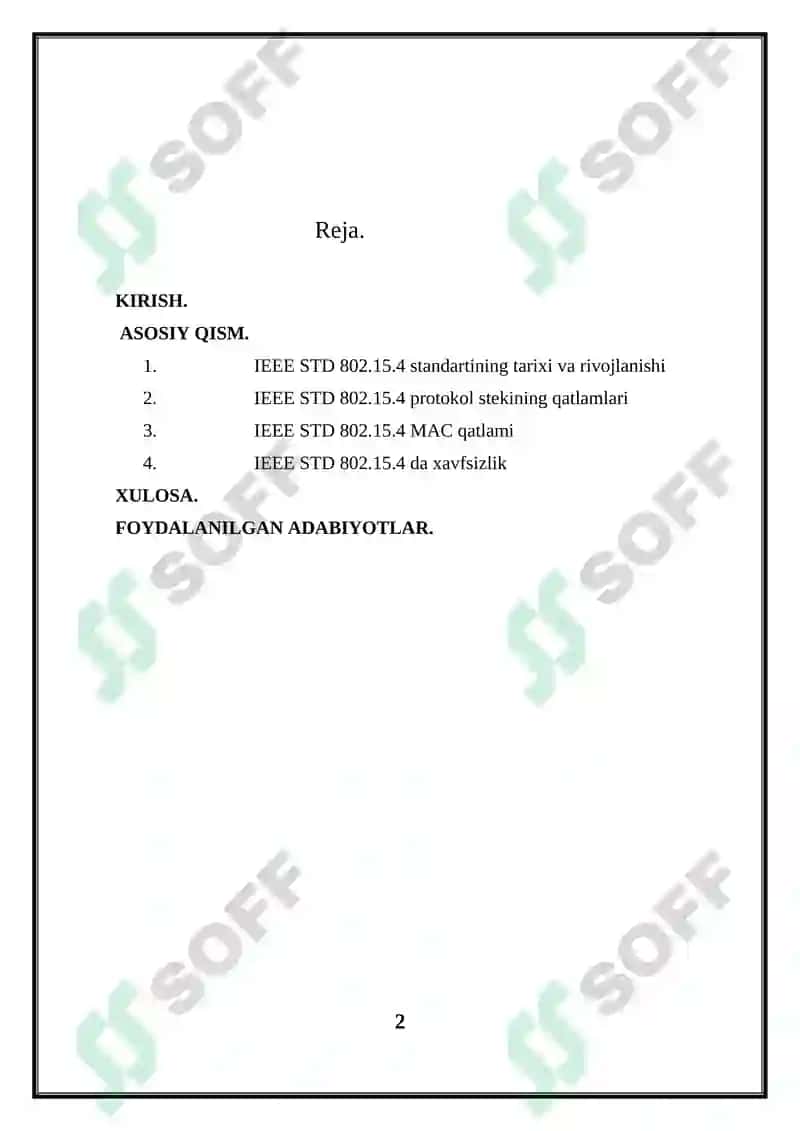 IEEE STD 802.15.4 STANDARTI 2