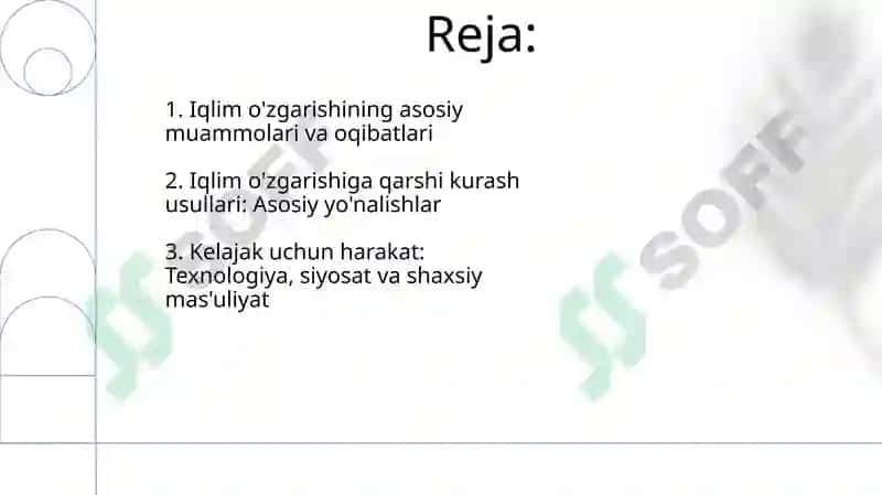 Iqlim o'zgarishi muammolari va unga qarshi kurash yo'llari 2