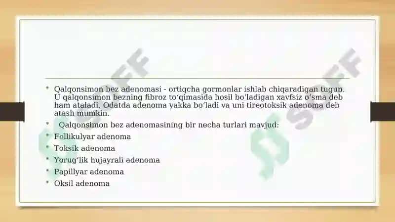 Qalqonsimon bez adenomasi belgilari 2