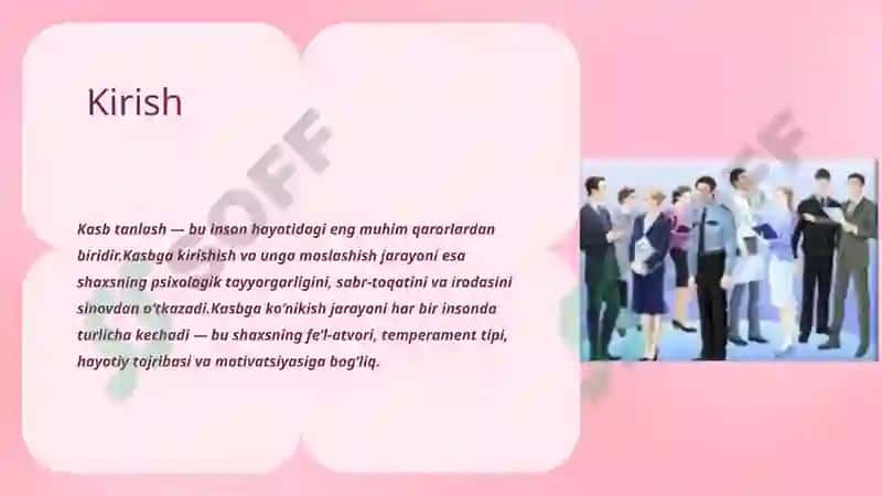 Kasbga koʻnikish va uning psixologik masalalari 2