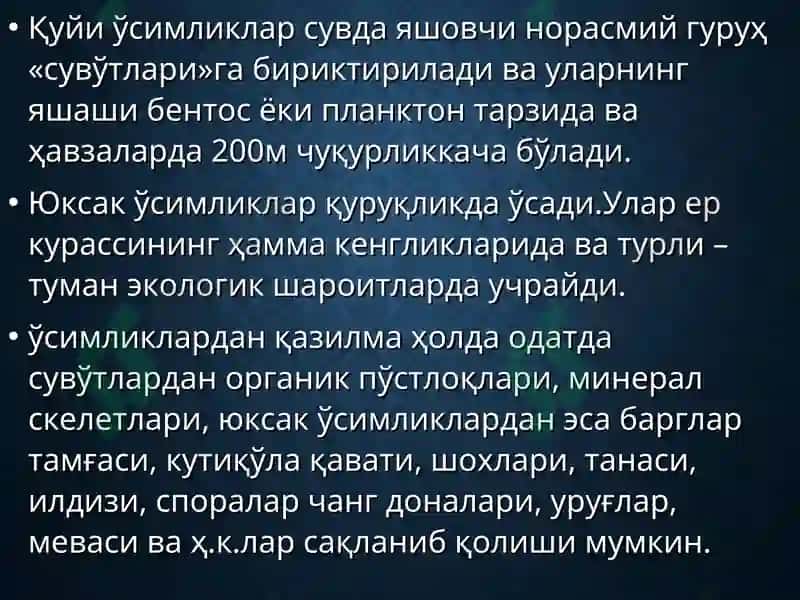 РНУТА ўСИМЛИКЛАР ДУНЁСИ 2