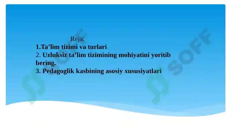 Ta’lim tizimi va turlari 2