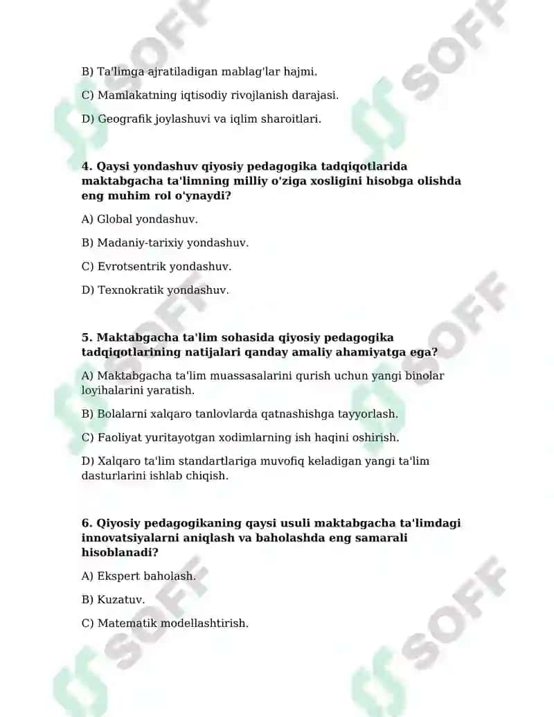 Qiyosiy Pedagogika Fanining Maqsadi va Vazifalari 2
