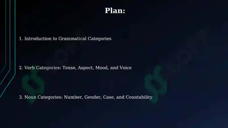 Grammatical categories of verbs and nouns 2