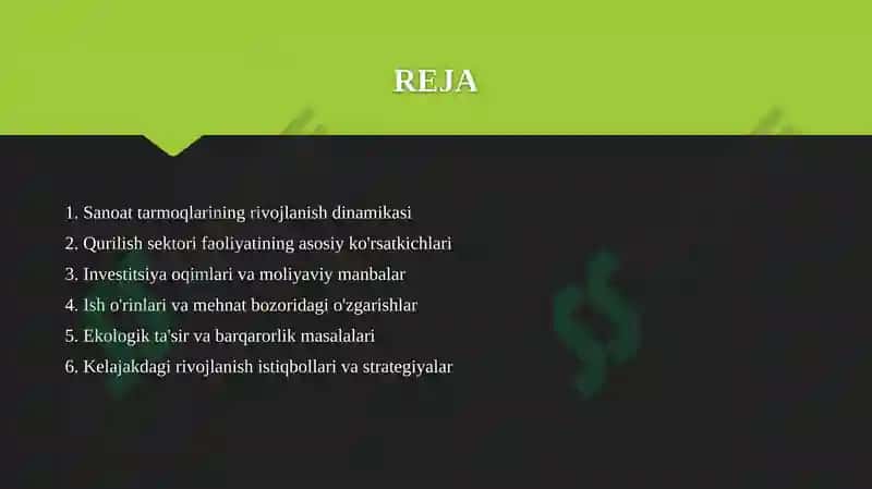 YOZYOVON TUMANINING SANOAT VA QURILISH STATISTIKASI 2