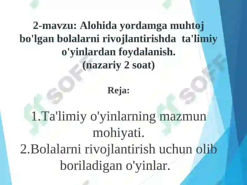 Alohida yordamga muhtoj bo'lgan bolalarni rivojlantirishda ta'limiy o'yinlardan foydalanish 2