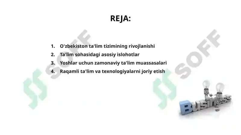 O'zbekiston Respublikasida ta'lim sohasidagi islohotlar 2