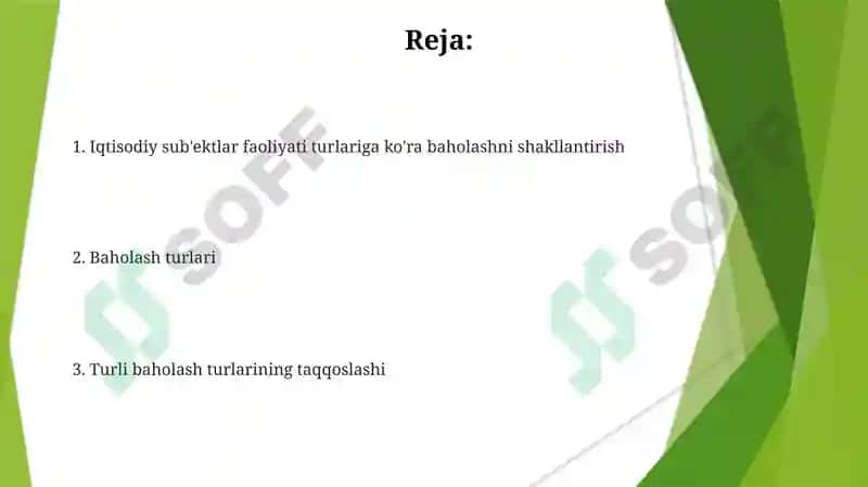 Smeta turlari, xoʻjalik yurituvchi subʼekt faoliyatining turlari boʻyicha smetalarni shakllantirish 2