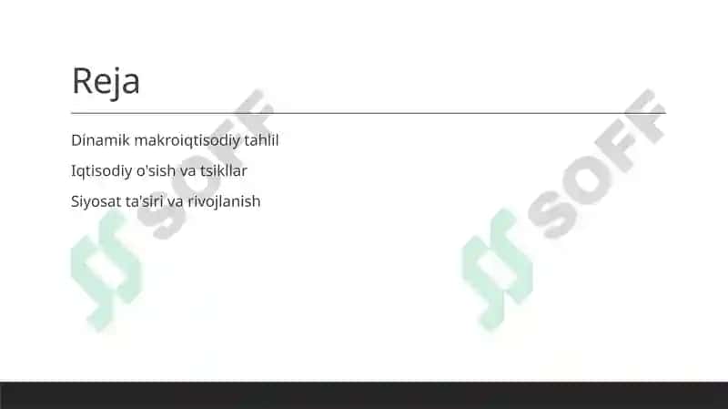 Dinamik makroiqtisodiy tahlil 2