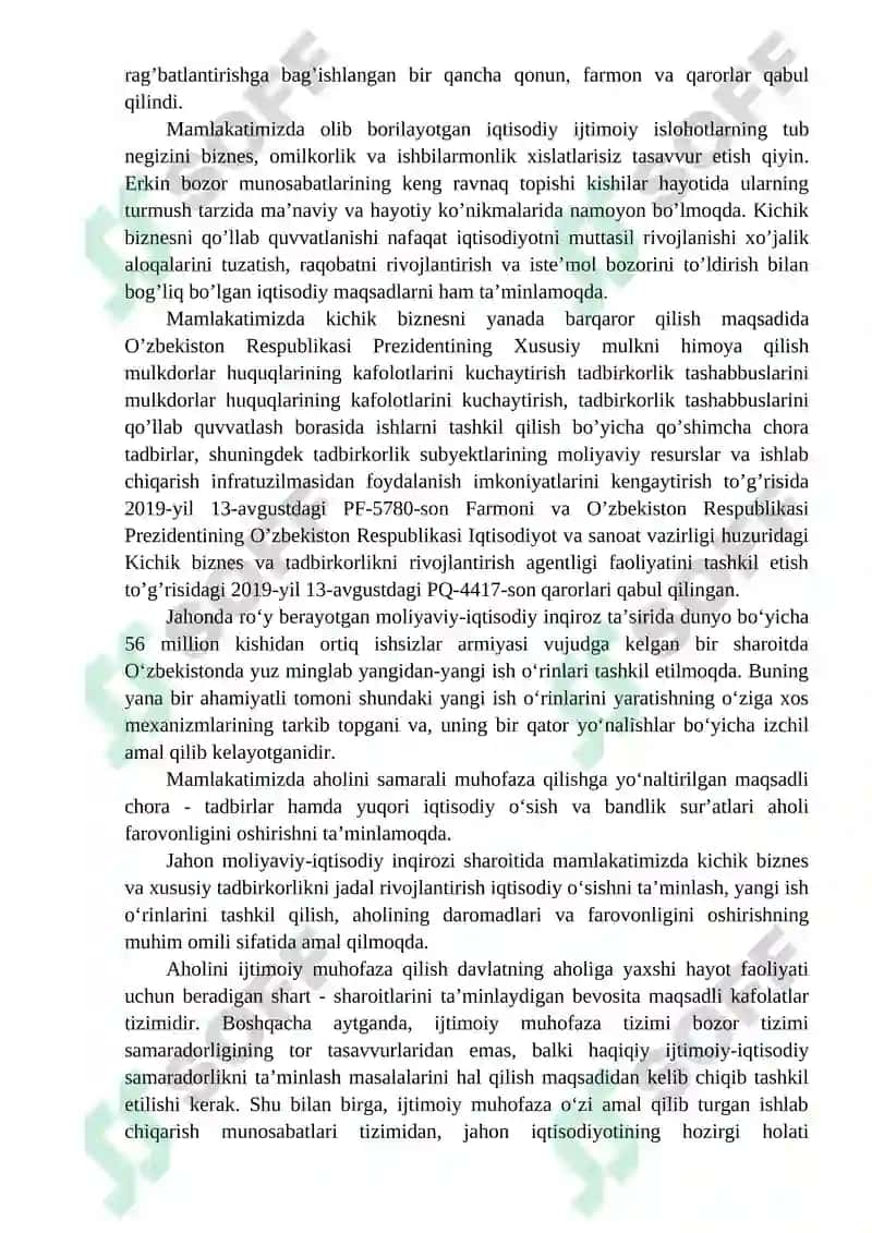Qishloq joylarda kichik biznesni rivojlantirish 2