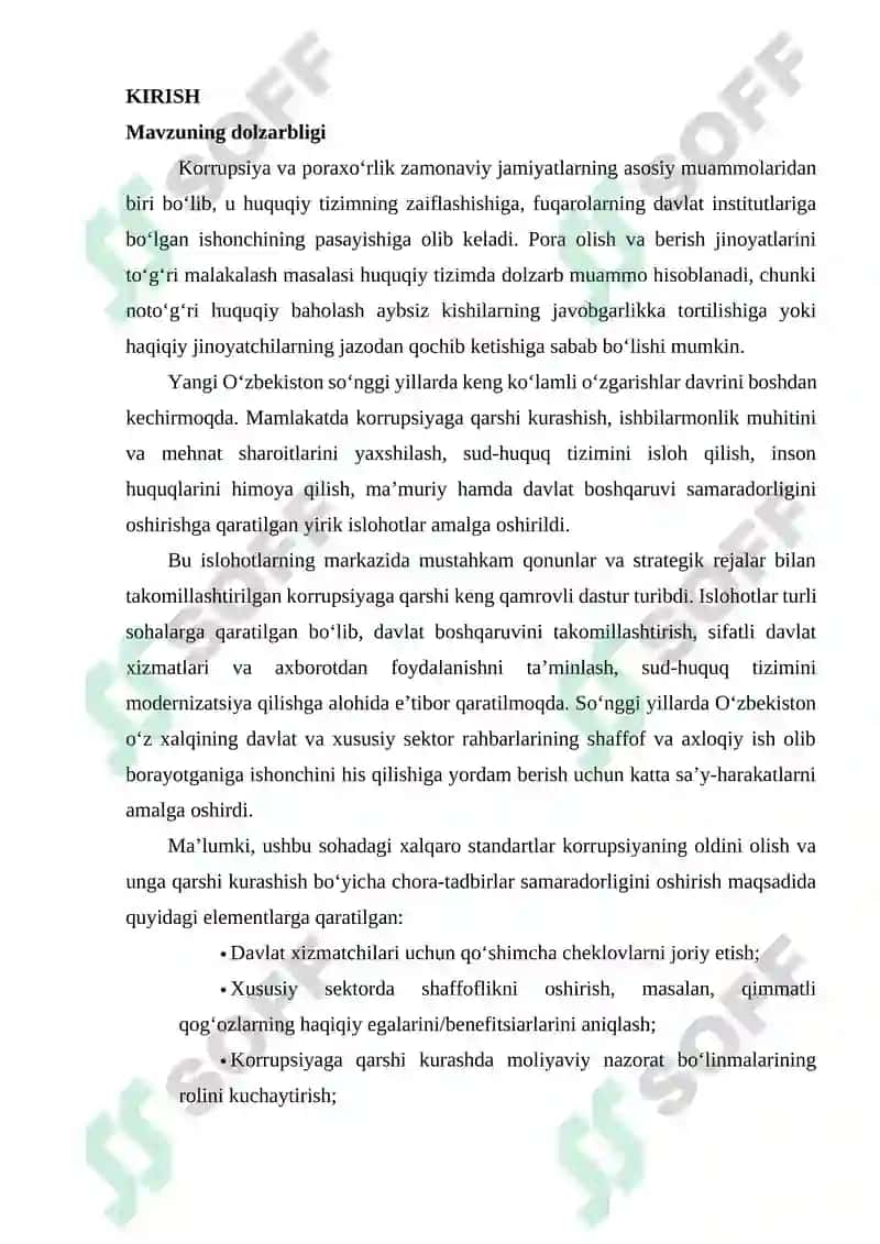 Pora berish va olishning jinoiy javobgarlik: Malaka muammolari 2