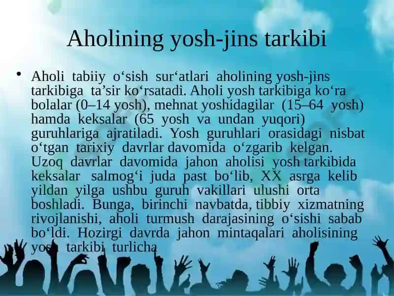 Aholining yosh-jins tarkibi 2