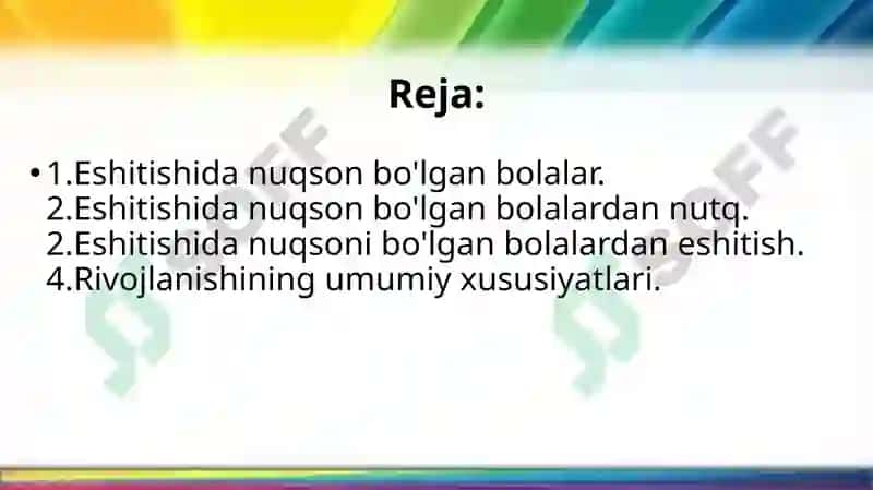 Kar-saqovlik. Kar-saqov bolalar rivojlanishining psixofiziologik xususiyatlari 2