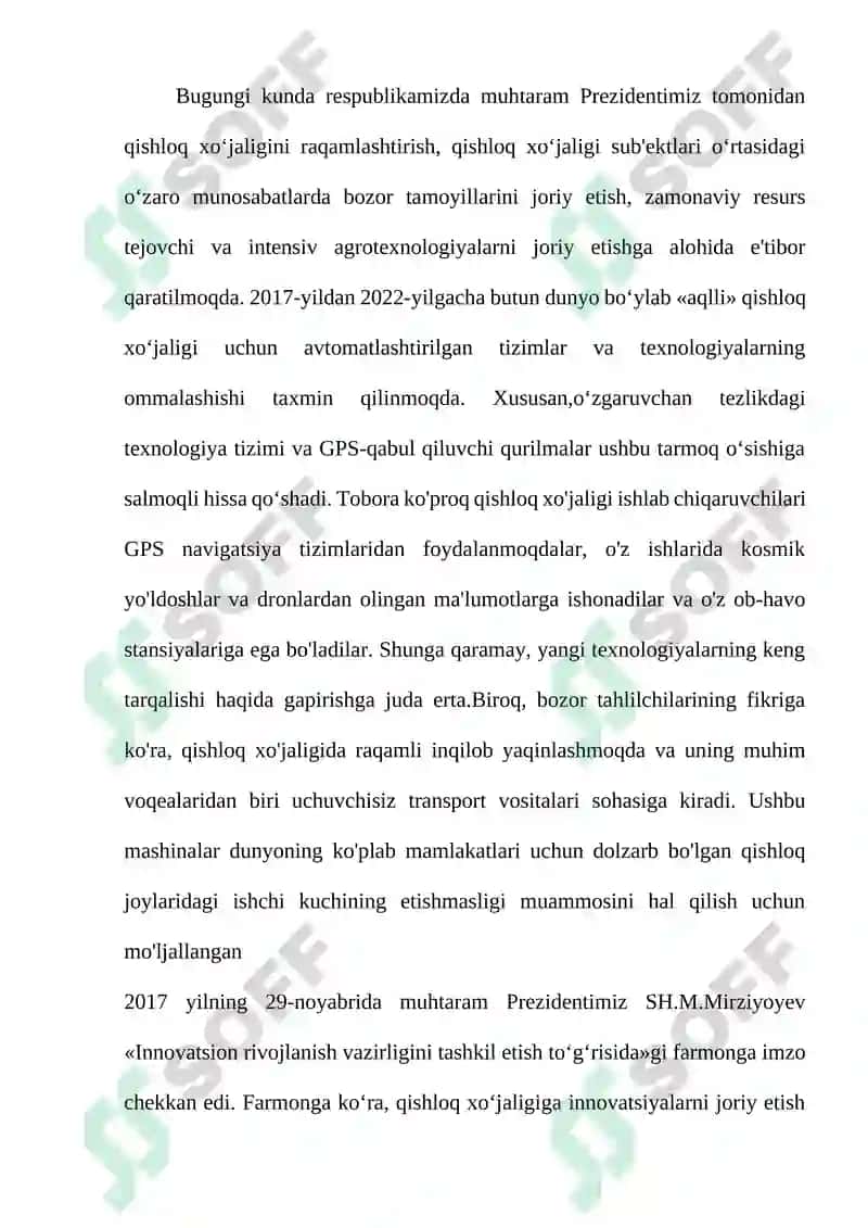 Aqlli qishloq xo'jaligi uchun asosiy innovatsion yechimlar 2
