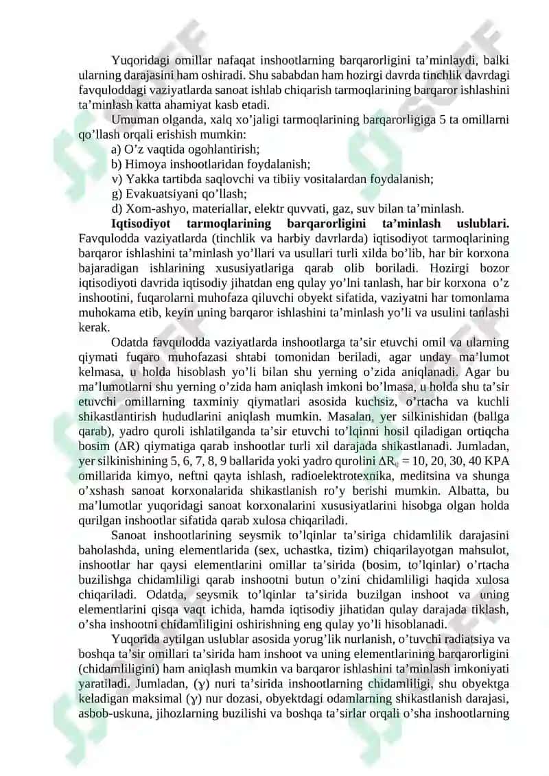 Iqtisodiyot tarmoqlari barqarorligini ta'minlashda muxandislik texnik tadbirlar 2