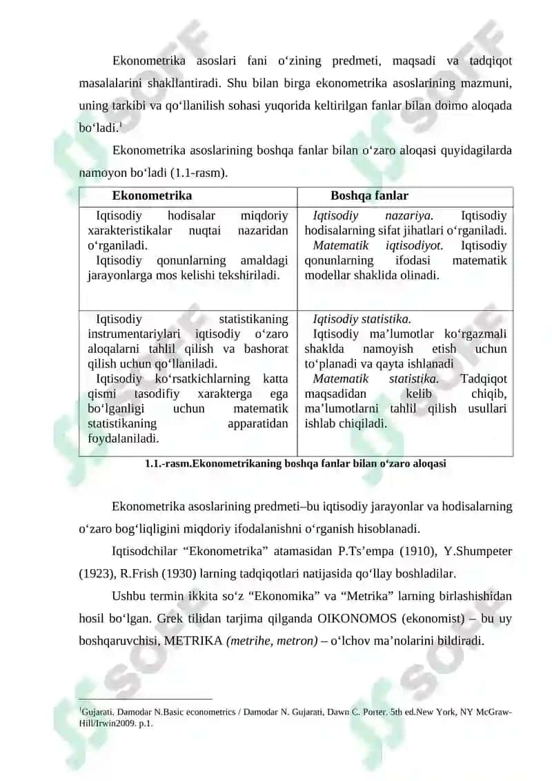 EKONOMETRIK MODELLASHTIRISH ASOSLARI 2