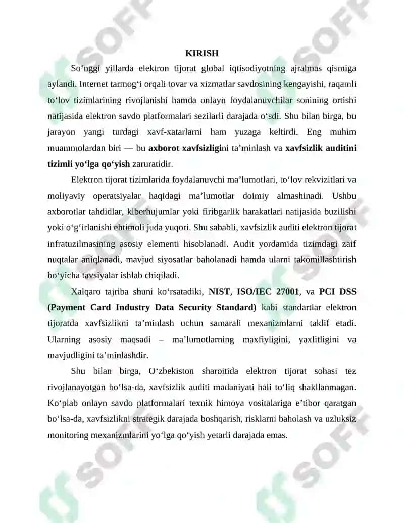 Elektron tijoratda axborot xavfsizligi va auditning mohiyati 2