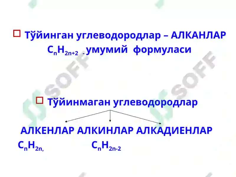 УГЛЕВОДОРОДЛАР (Alkanlar) 2