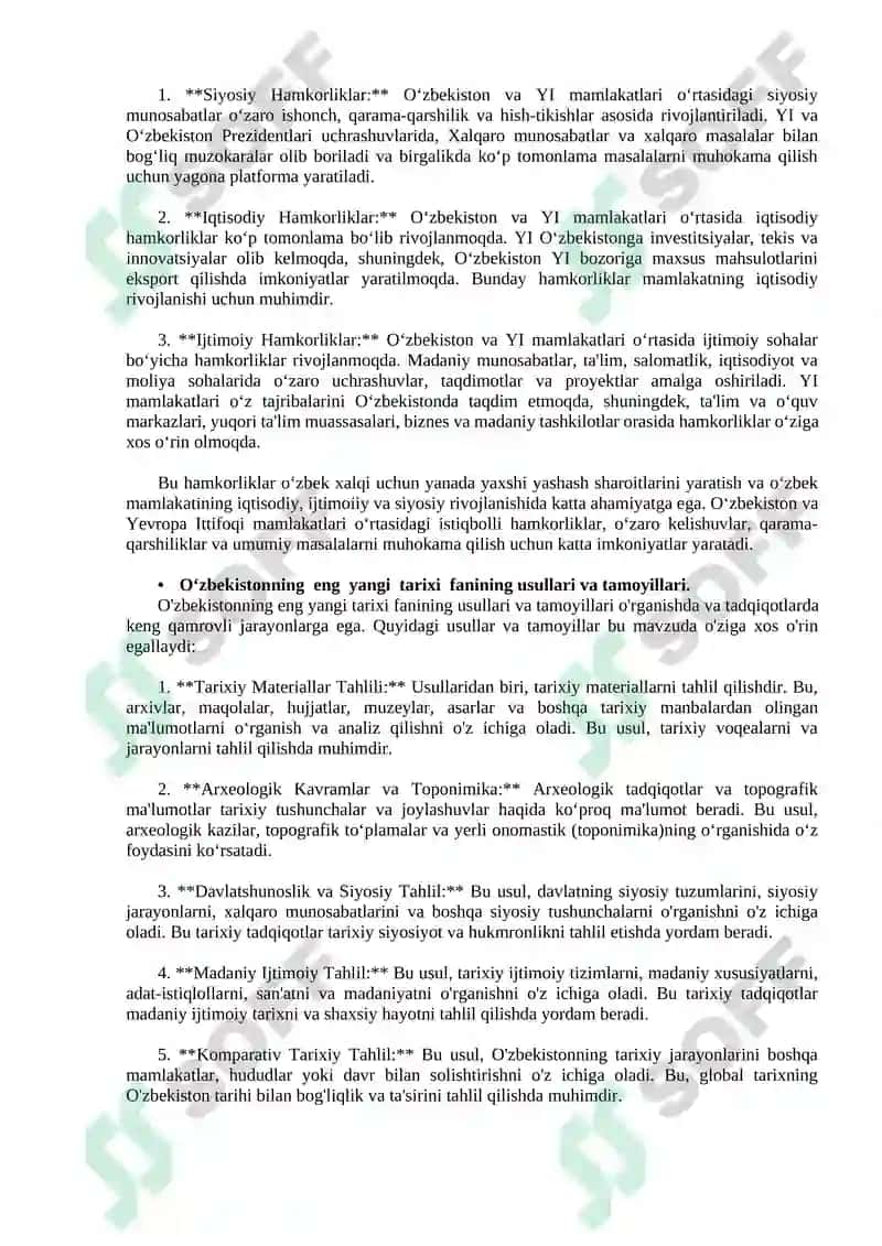 Tarixiy madaniyat tarixi fanining fan sifatida tutgan o‘rni 2