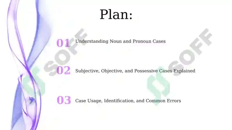 Case in nouns and pronouns. Subjective objective possessive cases 2