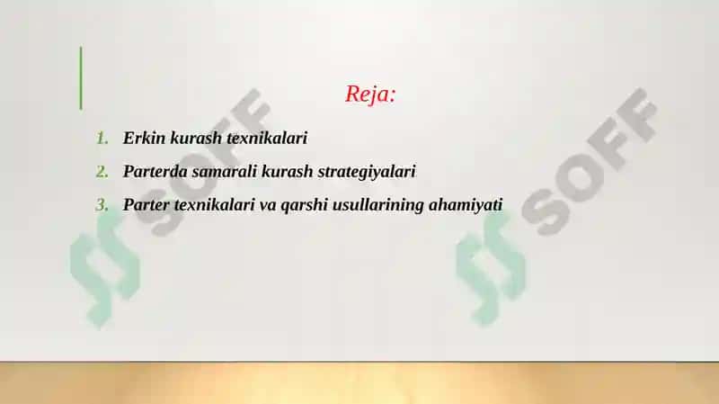 Erkin kurash texnikalari, parter cho’kalagan holatdagi usullar qarshi usullar 2