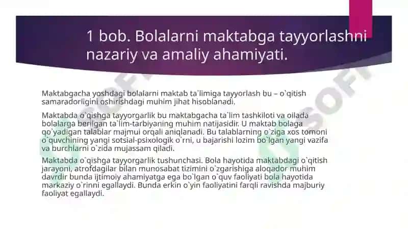 Bolalarni maktabga tayyorlashni nazariy va amaliy ahamiyati 2