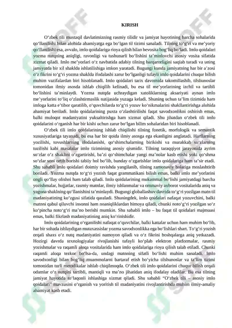 O'zbek tili - asosiy imlo qoidalari 2