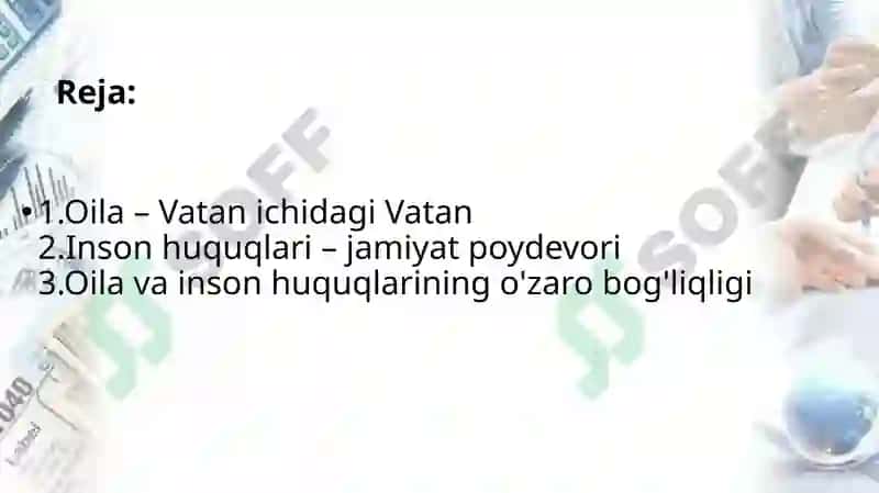 Oila Vatan ichra Vatan, Inson huquqlari jamiyat poydevori 2