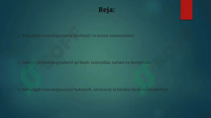 Pedagogik texnologiya 2