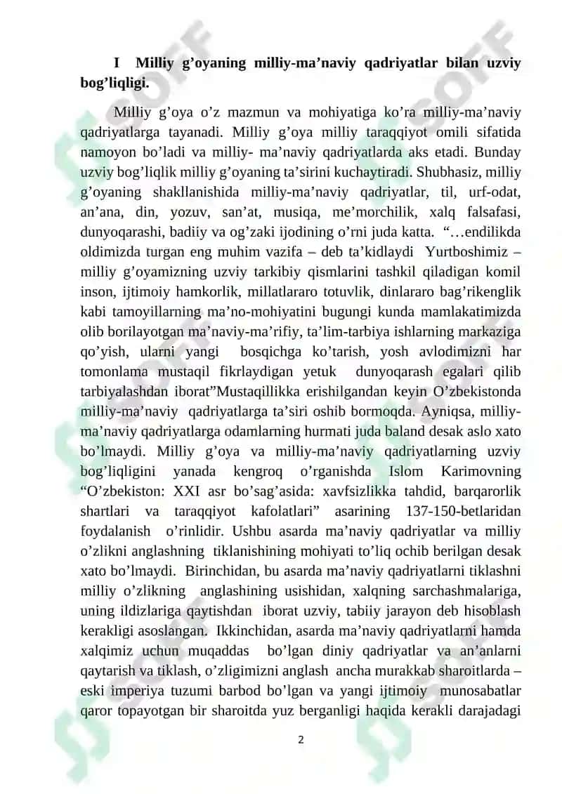 Jamiyat mafkurasida milliy va umuminsoniy qadriyatlar uyg’unligi 2