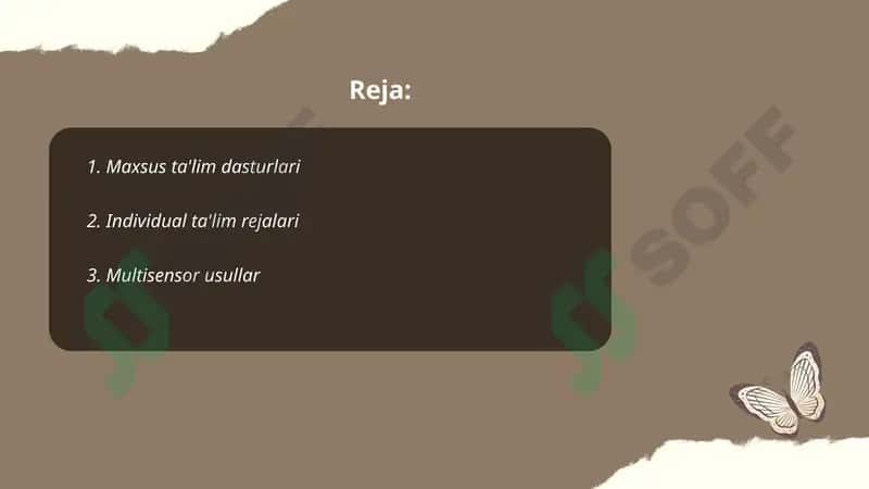 Maxsus ta'lim dasturlari 2