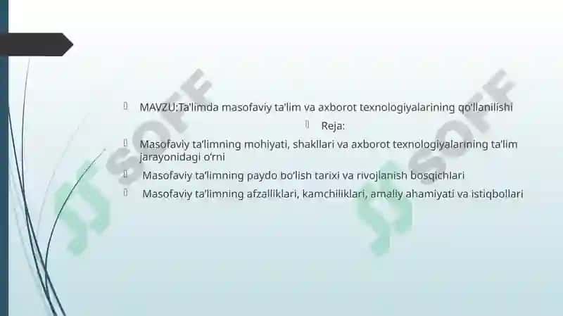 Masofaviy ta'lim va axborot texnologiyalari 2