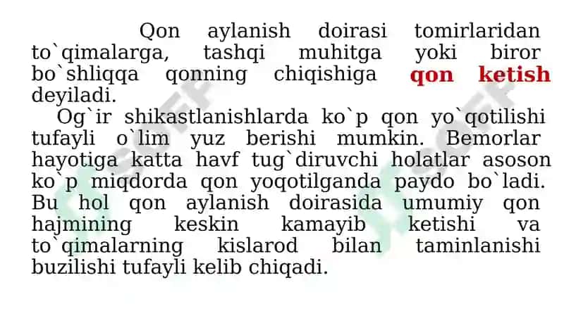 Qon ketish turlari.Qon ketishini to`xtatish usullari 2